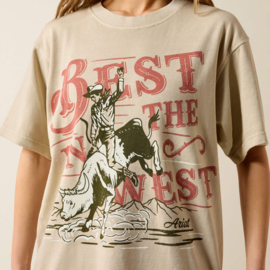 Ariat Bull Rider Arched Boyfriend T-Shirt Oak
