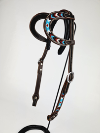 Headstall 2-ear with Aztec beads