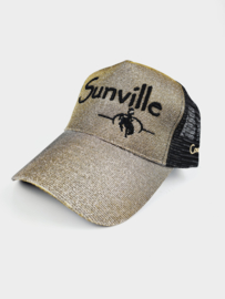 Sunville Ponytail Cap Black/Gold Glitter