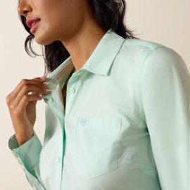 Ariat Team Kirby Stretch Western Shirt Dusty Aqua