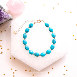 Handmade gemstone bracelet ''turquoise'' 925silver