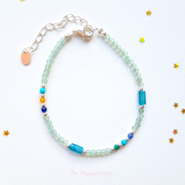 Handmade gemstone bracelet ''aventurine'' 925silver