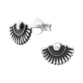 Ear studs ''waaier'' 925 silver