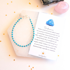 Handmade gemstone bracelet ''turquoise'' 925silver