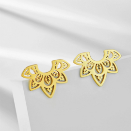 Stainless steel studs ''boho'' gold