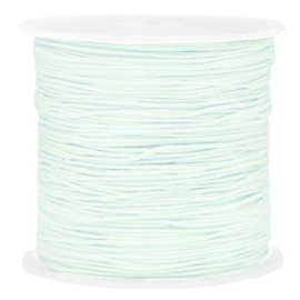 Macramé draad 0,8mm ''frosted blue'' 1 meter