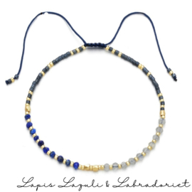 Gemstone bracelets two stones ''lapis lazuli''