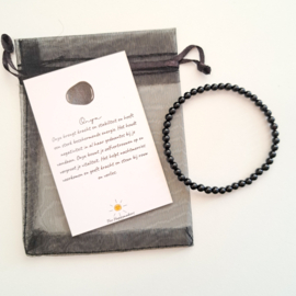 Gemstone bracelet 4mm ''black onyx''