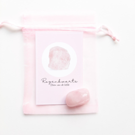 Gemstone in a bag ''rosequartz''