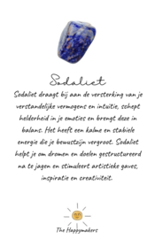 Satin bracelet''gemstone heart'' sodalite