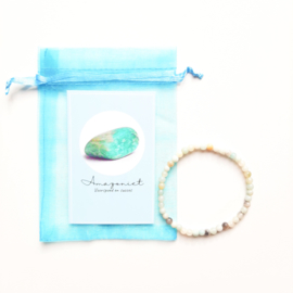 Gemstone bracelet 4mm ''amazonite''