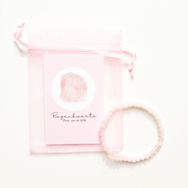 Gemstone bracelet 4mm ''rosequartz''