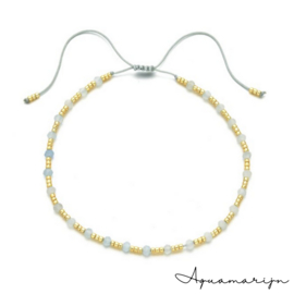 Gemstone miyuki bracelet ''aquamarine''