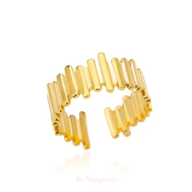 Ring stainless steel ''funky dunky'' gold