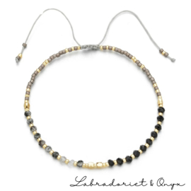 Gemstone bracelets two stones ''labradorite''