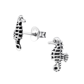 Ear studs ''zeepaardje'' 925 silver