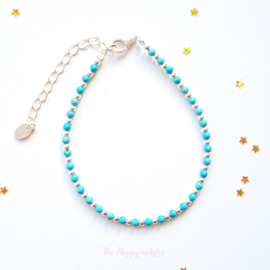 Handmade gemstone bracelet ''turquoise'' 925silver