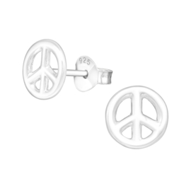 Ear studs ''peace'' 925 silver