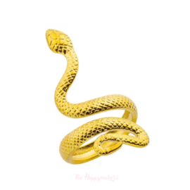 Ring stainless steel ''big snake'' gold