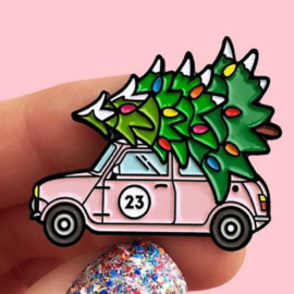 Pin ''christmas car'' pink