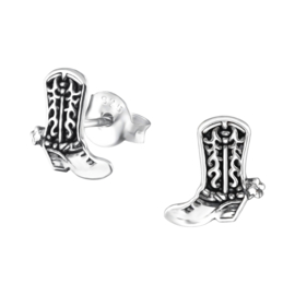 Ear studs ''cowboy boots'' 925 silver