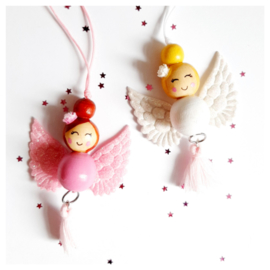 Lucky doll ''angel'' pink & silver