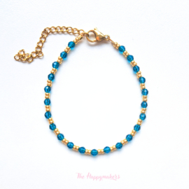 Handmade bracelet ''colorful boho basic'' ocean blue