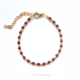 Handmade bracelet ''colorful boho basic'' bordeaux