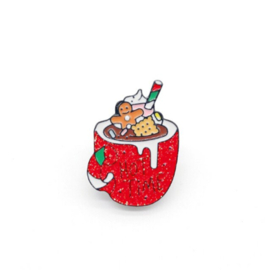 Pin ''hot chocolate'' christmas, red