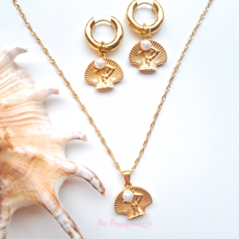 Charm necklace boho beach ''mermaid'' gold