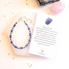 Handmade gemstone bracelet ''sodalite'' 925silver