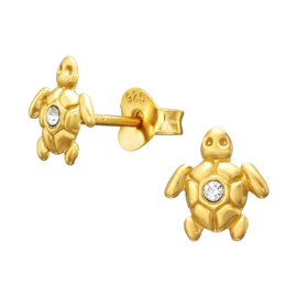 Ear studs ''turtle'' gold plated