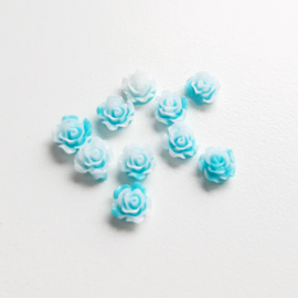 Mini bloementjes ''light blue'' 10 stuks