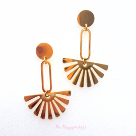 Earrings rvs ''flamengo'' stainless steel gold/silver