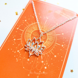 Charm necklace ''lotus'' gold/silver