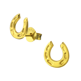 Ear studs ''hoefijzer'' gold plated