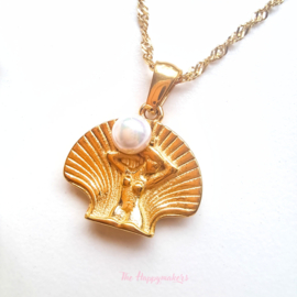 Charm necklace boho beach ''mermaid'' gold