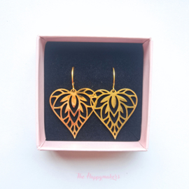 Earrings rvs ''boho hearts'' gold/silver