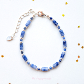 Handmade gemstone bracelet ''sodalite'' 925silver