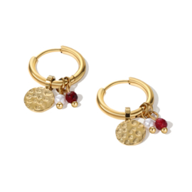 Earrings little hoops ''rounds'' rvs, gold