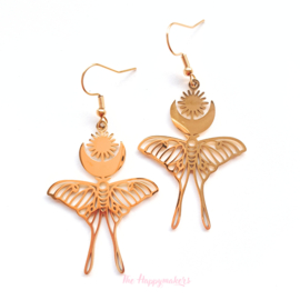Earrings rvs ''magical butterfly'' gold/silver