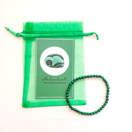 Gemstone bracelet 4mm ''malachiet''