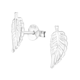 Ear studs ''feather'' 925 silver