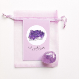 Gemstone in a bag ''amethist''