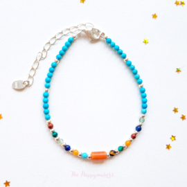 Handmade gemstone bracelet ''turquoise'' 925silver