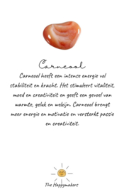 Gemstone bracelet 4mm ''carneool''