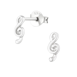 Ear studs ''music'' 925 silver