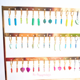 Little hoops earrings rvs ''shell hearts 6mm'' gold/silver