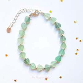 Handmade gemstone bracelet ''aventurine'' 925silver