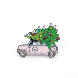 Pin ''christmas car'' pink